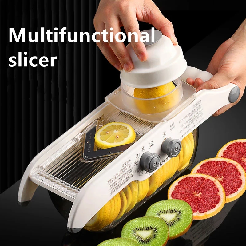 Mandoline Slicer - Trancheur de citron multifonctionnel, râpe à