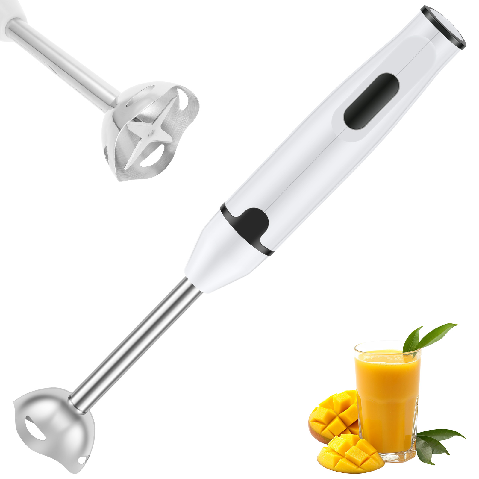 Kitchen Gadgets Blender - Mélangeur à Immersion en acier inoxydable,