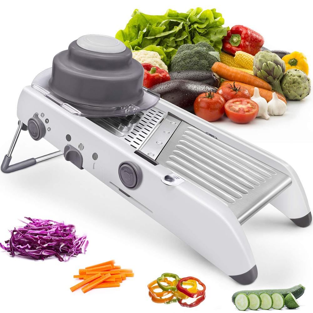 Mandoline Slicer - LMETJMA 18 Types réglable Mandoline trancheuse