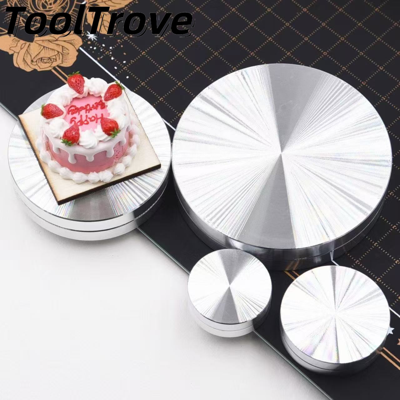 Cake Decorating Turntable - Plateau tournant Miniature en aluminium pour