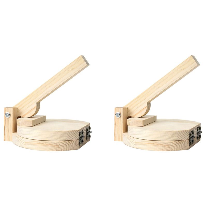 Kitchen Gadgets Roti Maker - ABUL-2X Presse à tortillas en bois,