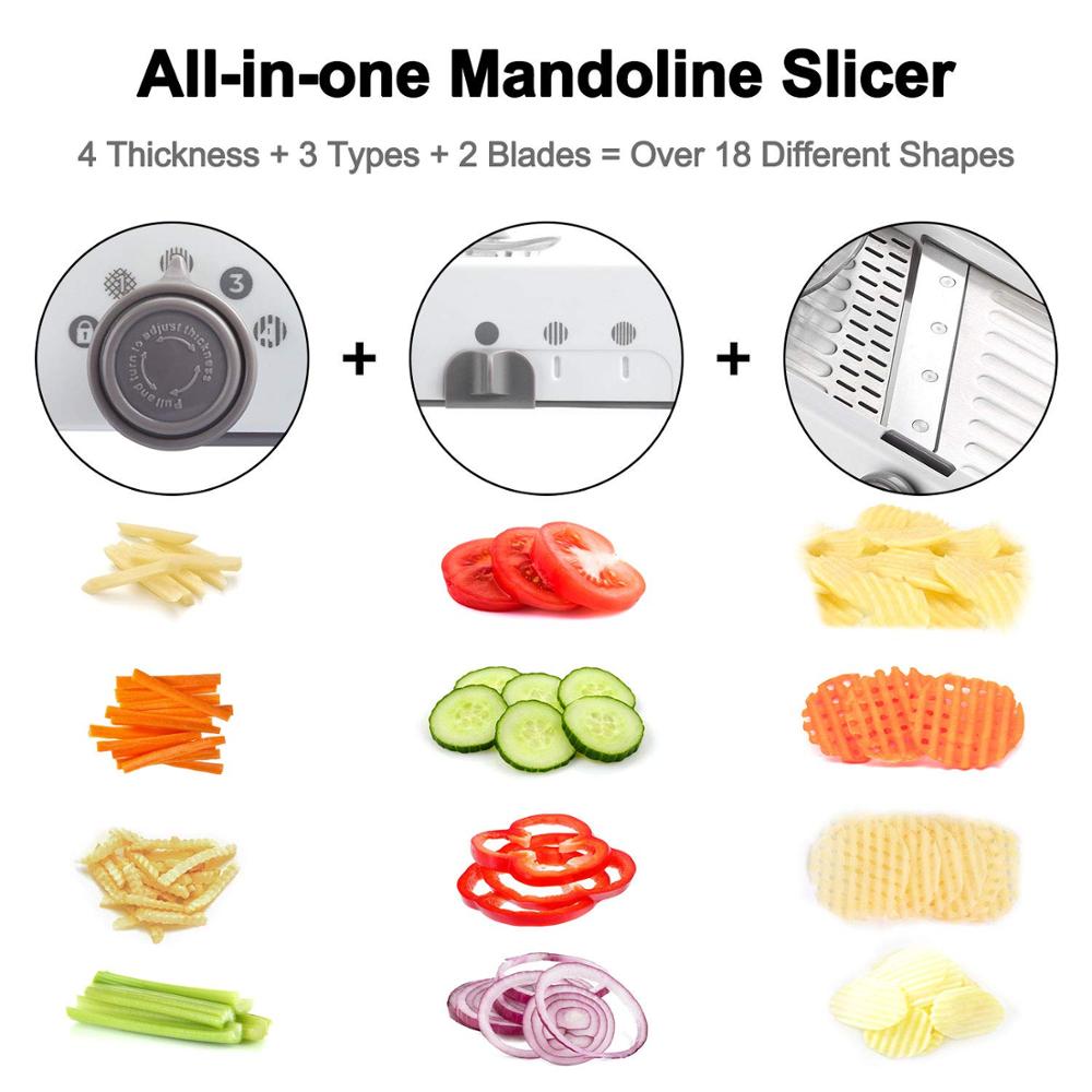 LMETJMA 18 Types réglable Mand - Mandoline Slicer avis et prix