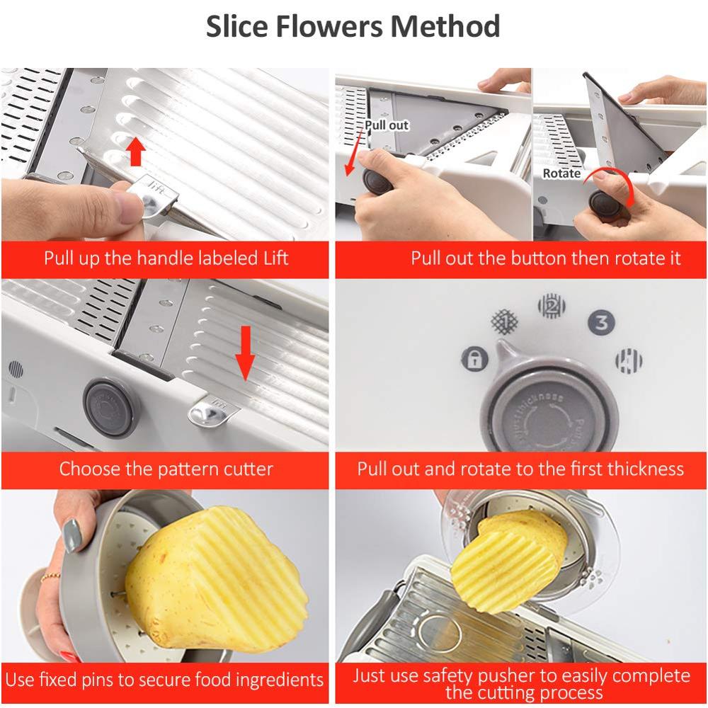 LMETJMA 18 Types réglable Mand - Mandoline Slicer avis et prix